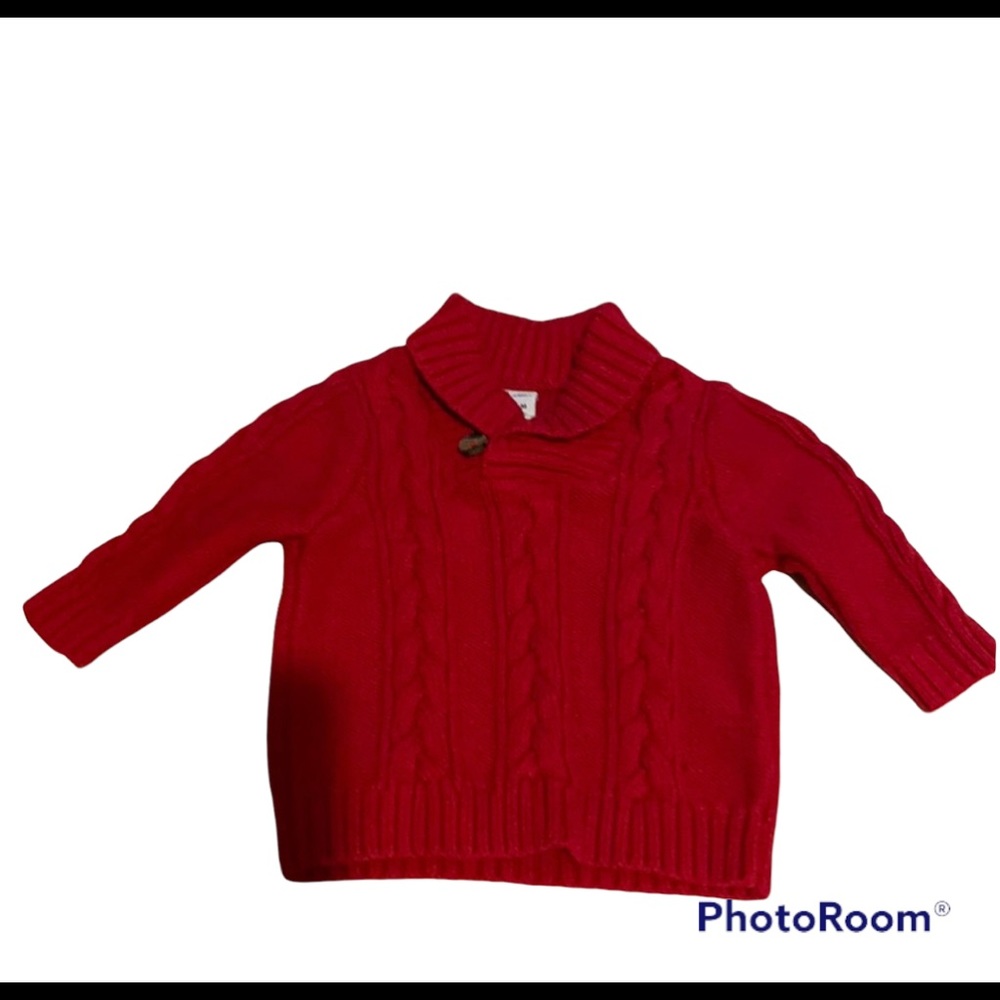 Old navy red sweater 3 to 6 months new without tag